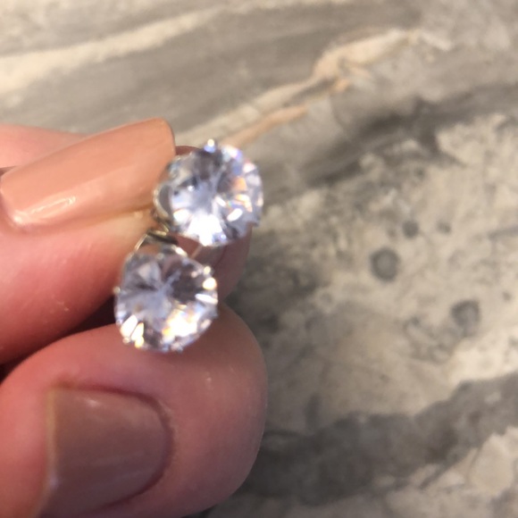 Diamond CZ Stud Earrings
